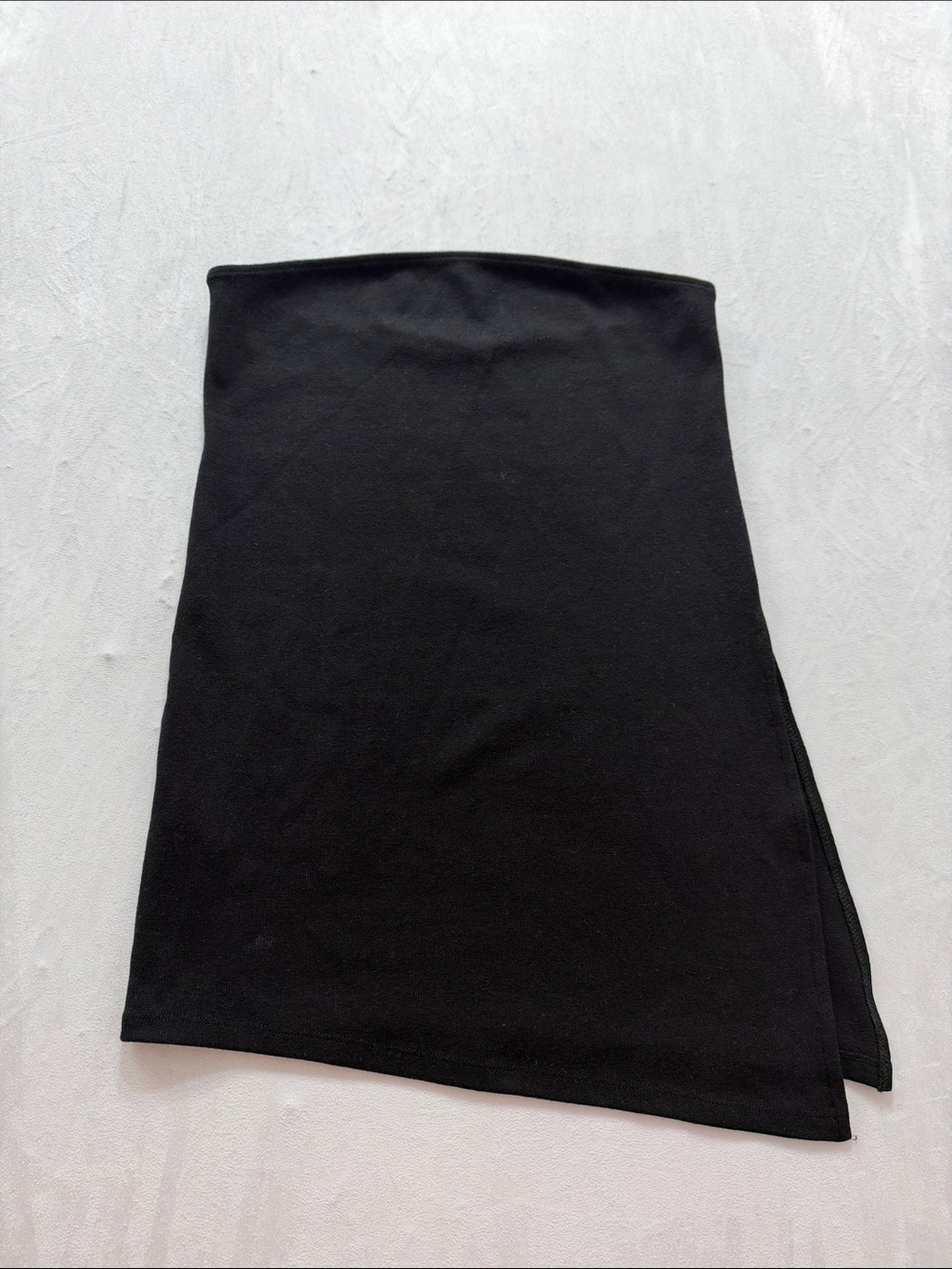 Mango Women Black strapless top with Side Slit Size M- NWT